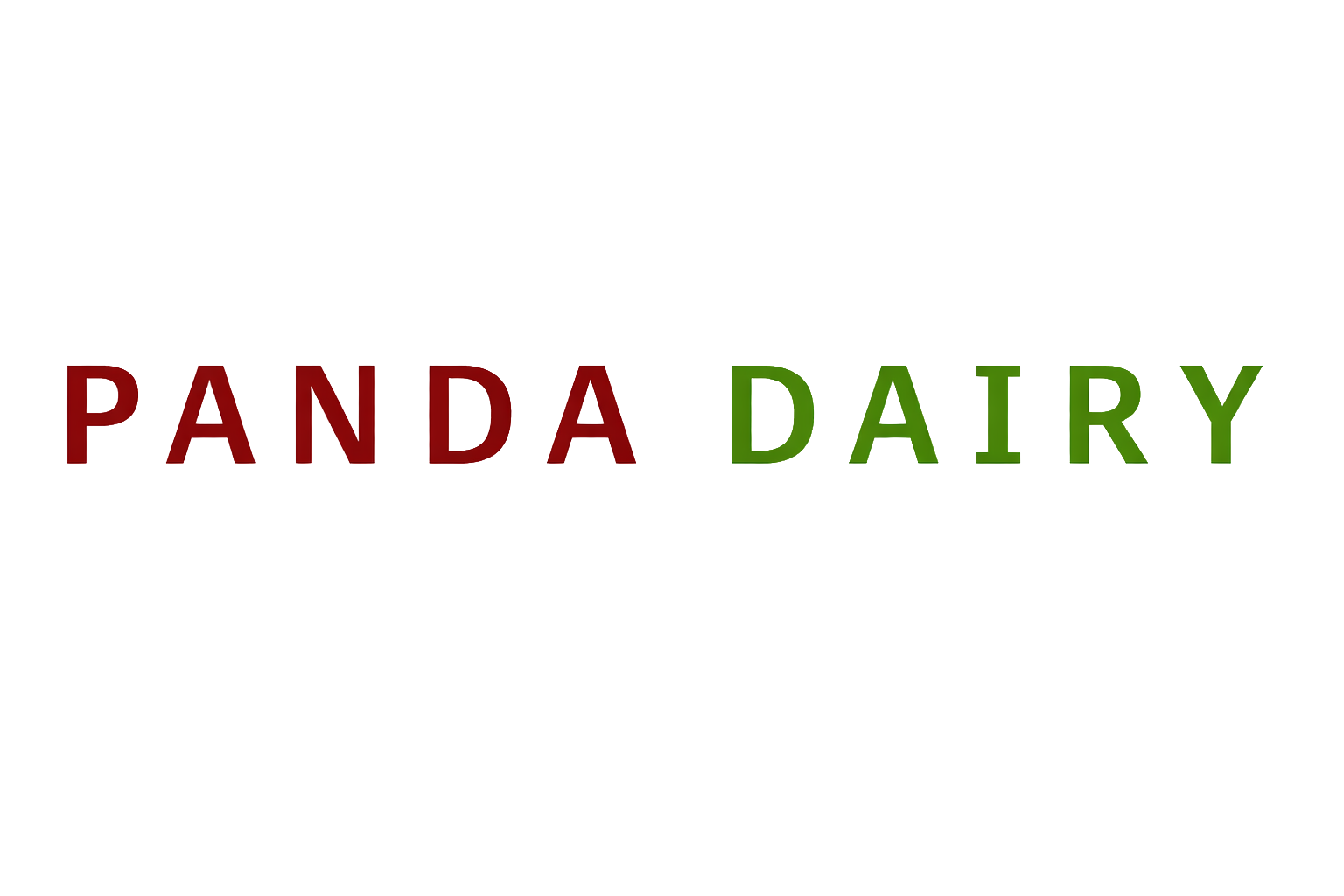 Panda Dairy Text Logo